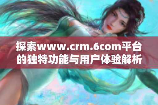 探索www.crm.6com平台的独特功能与用户体验解析