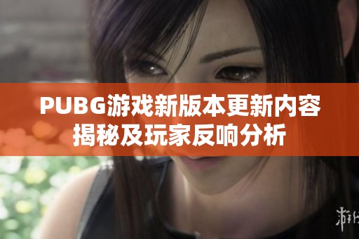 PUBG游戏新版本更新内容揭秘及玩家反响分析