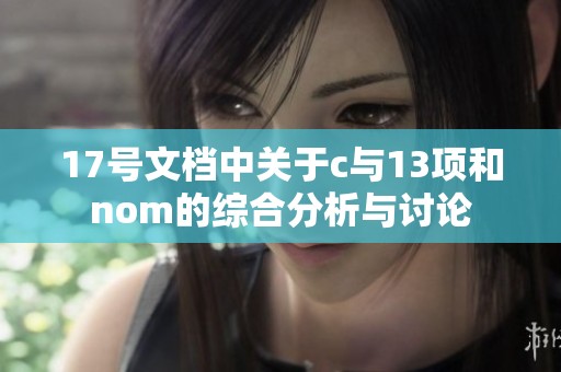 17号文档中关于c与13项和nom的综合分析与讨论