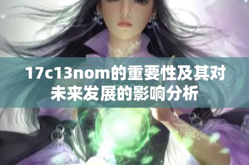 17c13nom的重要性及其对未来发展的影响分析