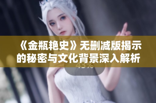 《金瓶艳史》无删减版揭示的秘密与文化背景深入解析完整版