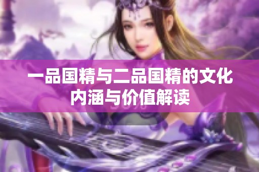 一品国精与二品国精的文化内涵与价值解读