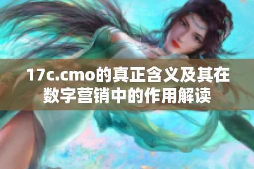 17c.cmo的真正含义及其在数字营销中的作用解读