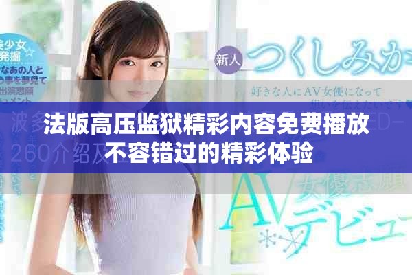 法版高压监狱精彩内容免费播放 不容错过的精彩体验