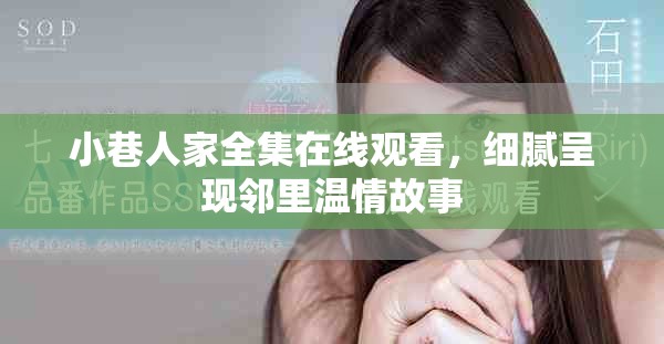 小巷人家全集在线观看，细腻呈现邻里温情故事