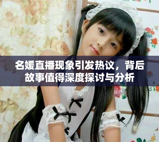 名媛直播现象引发热议，背后故事值得深度探讨与分析