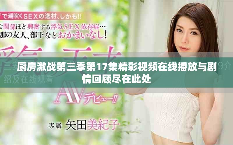 厨房激战第三季第17集精彩视频在线播放与剧情回顾尽在此处